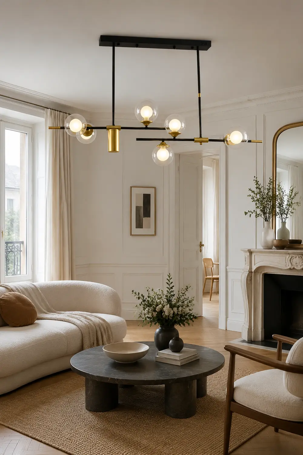 Brass Contemporary LED Chandelier Sputnik Chandelier 7-Light - Lumpaz