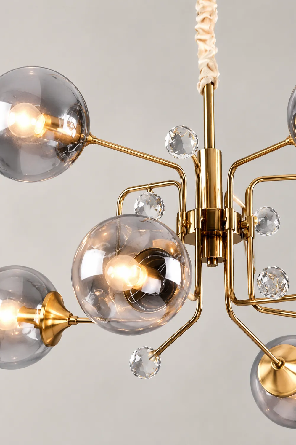 Gold Glass Modern LED chandelier - Lumpaz