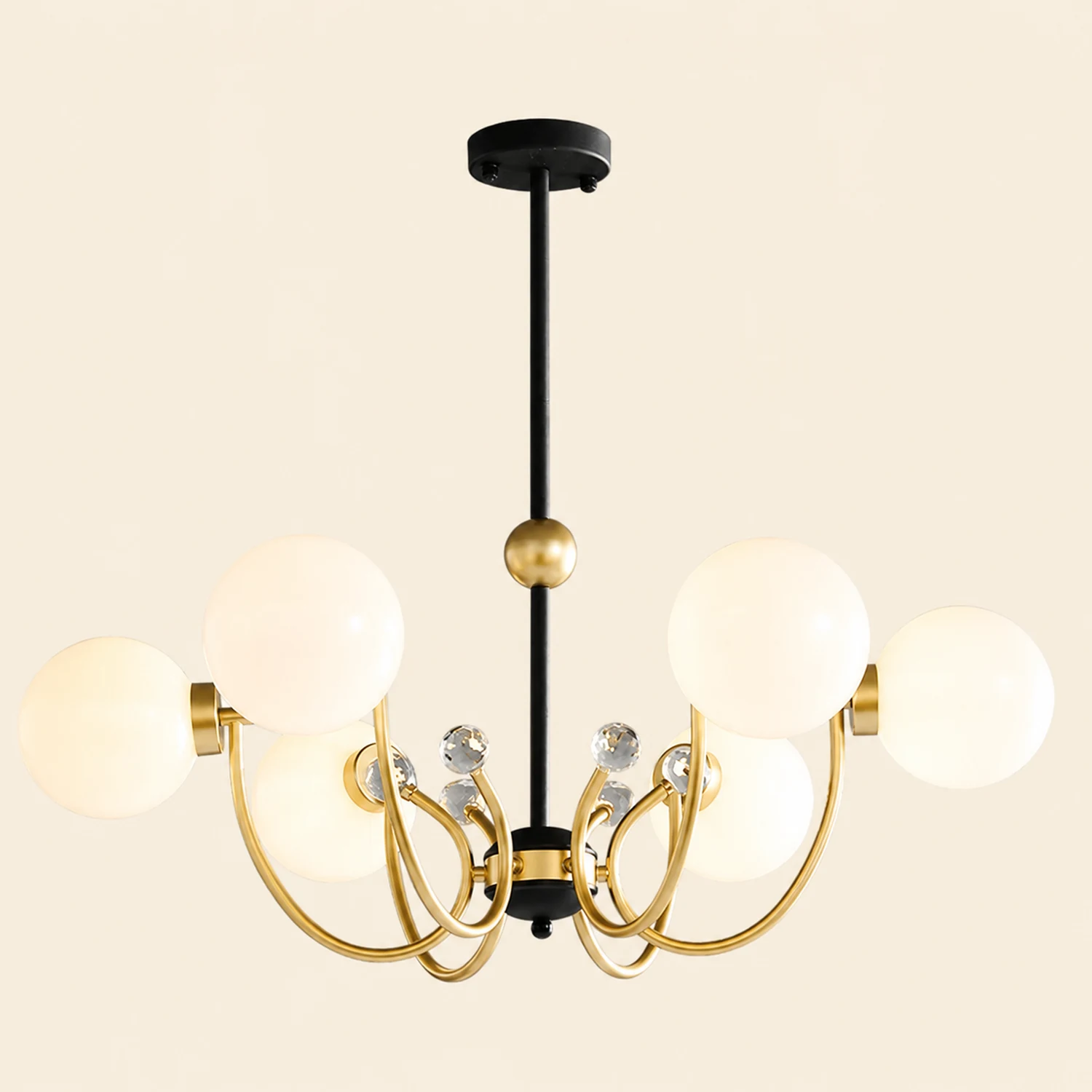 Black Adjustable Sputnik Chandeliers - Lumpaz