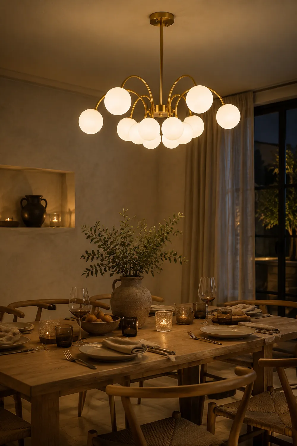 Modern Gold Sputnik Shape Chandelier - Lumpaz