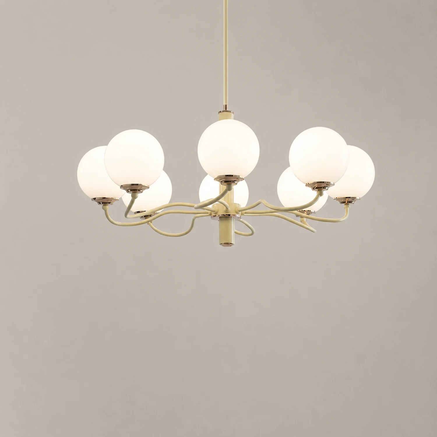 Vinatge White Bubble Globe Chandelier - Lumpaz