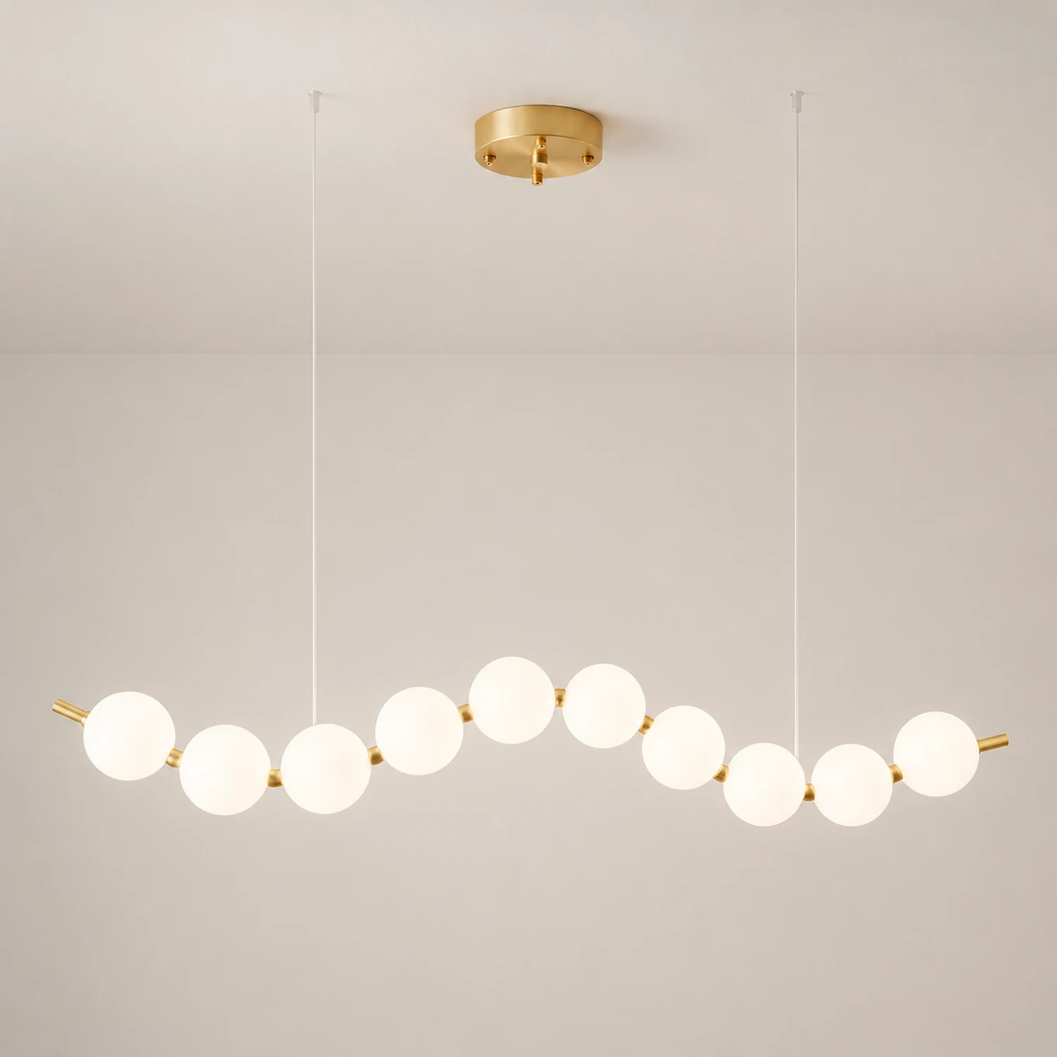 Creative Necklace String White Ball LED Pendant Lights - Lumpaz