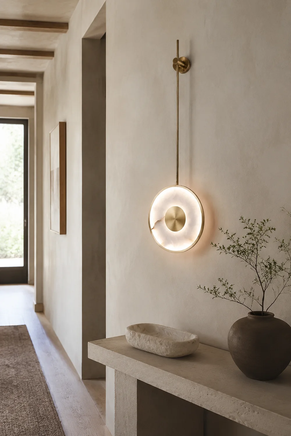 Round Marble Wall Lamp - Lumpaz