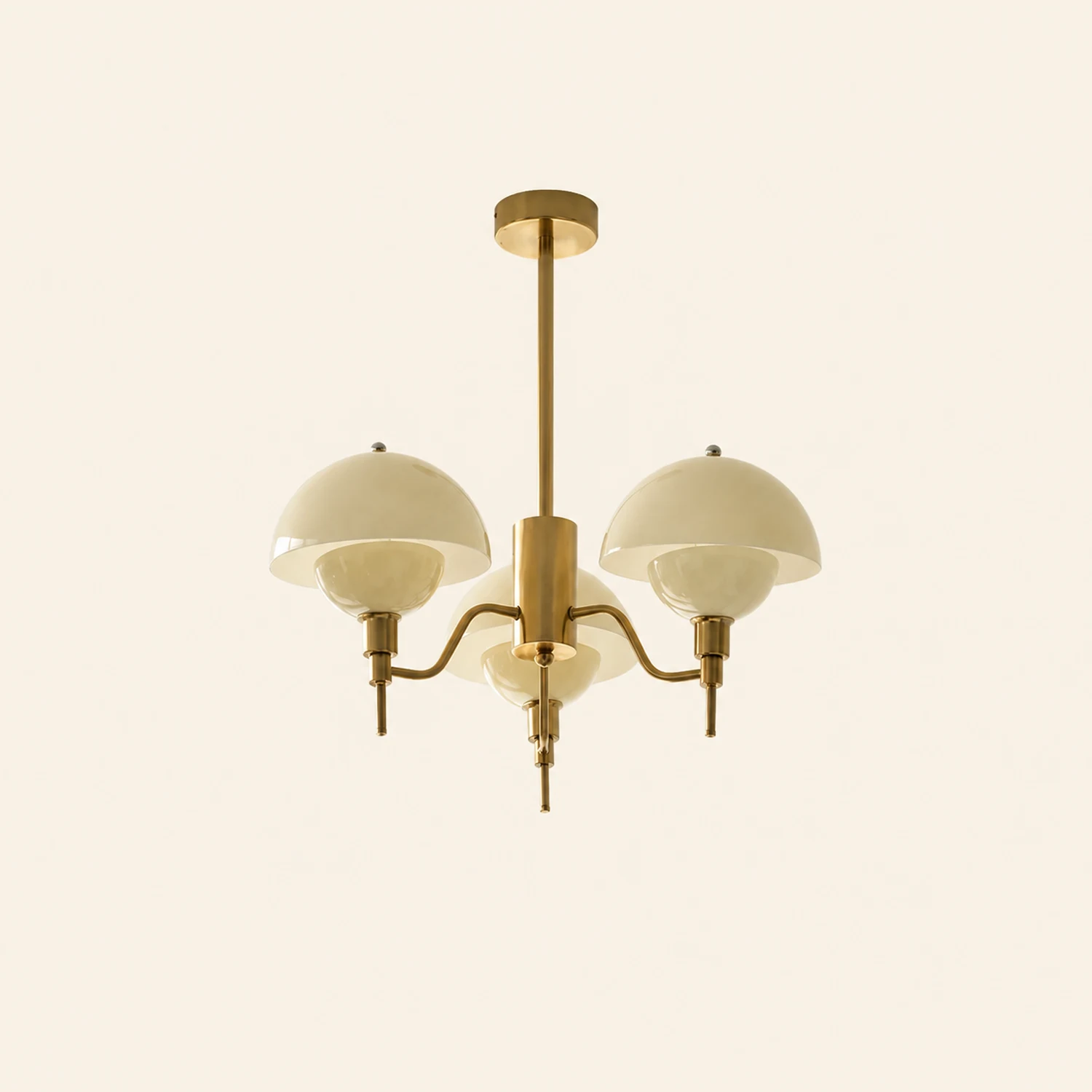French White Cream Mushroom Chandelier - Lumpaz