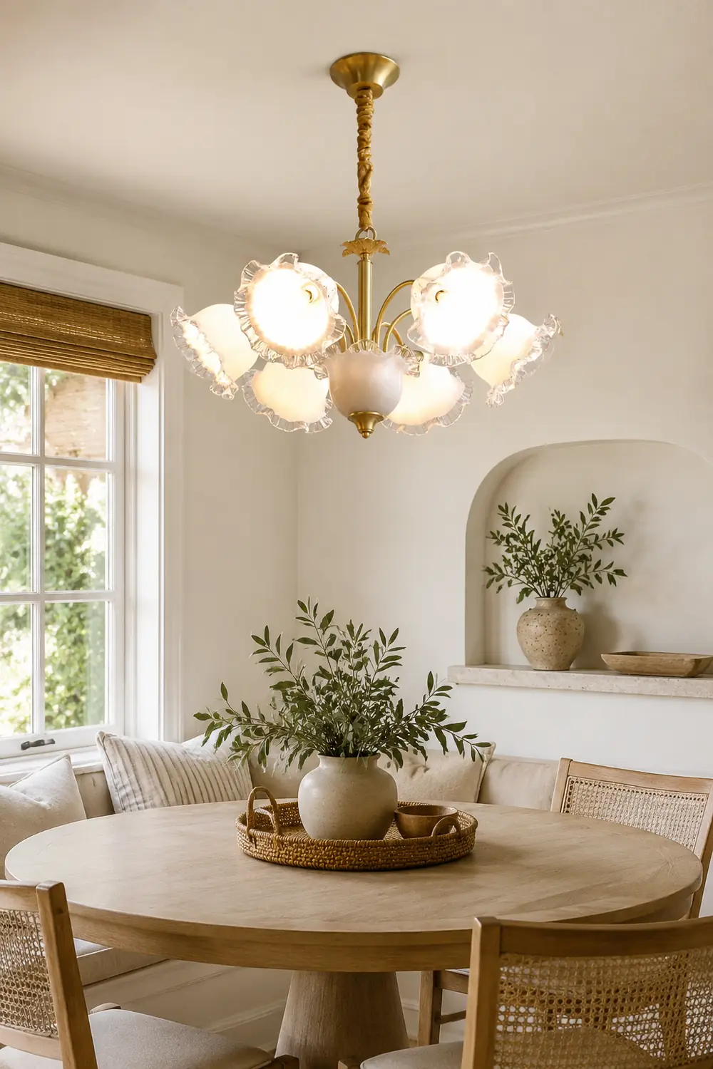 Large Flower Shape Copper Ceiling Chandelier - Lumpaz