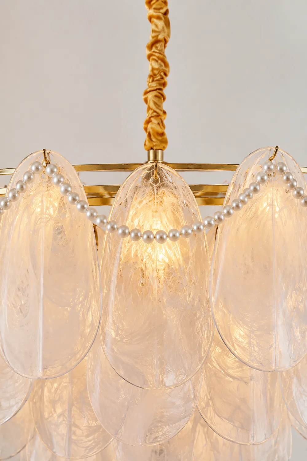 Contemporary Cloud-Inspired Frosted Glass Living Room Chandelier - Lumpaz