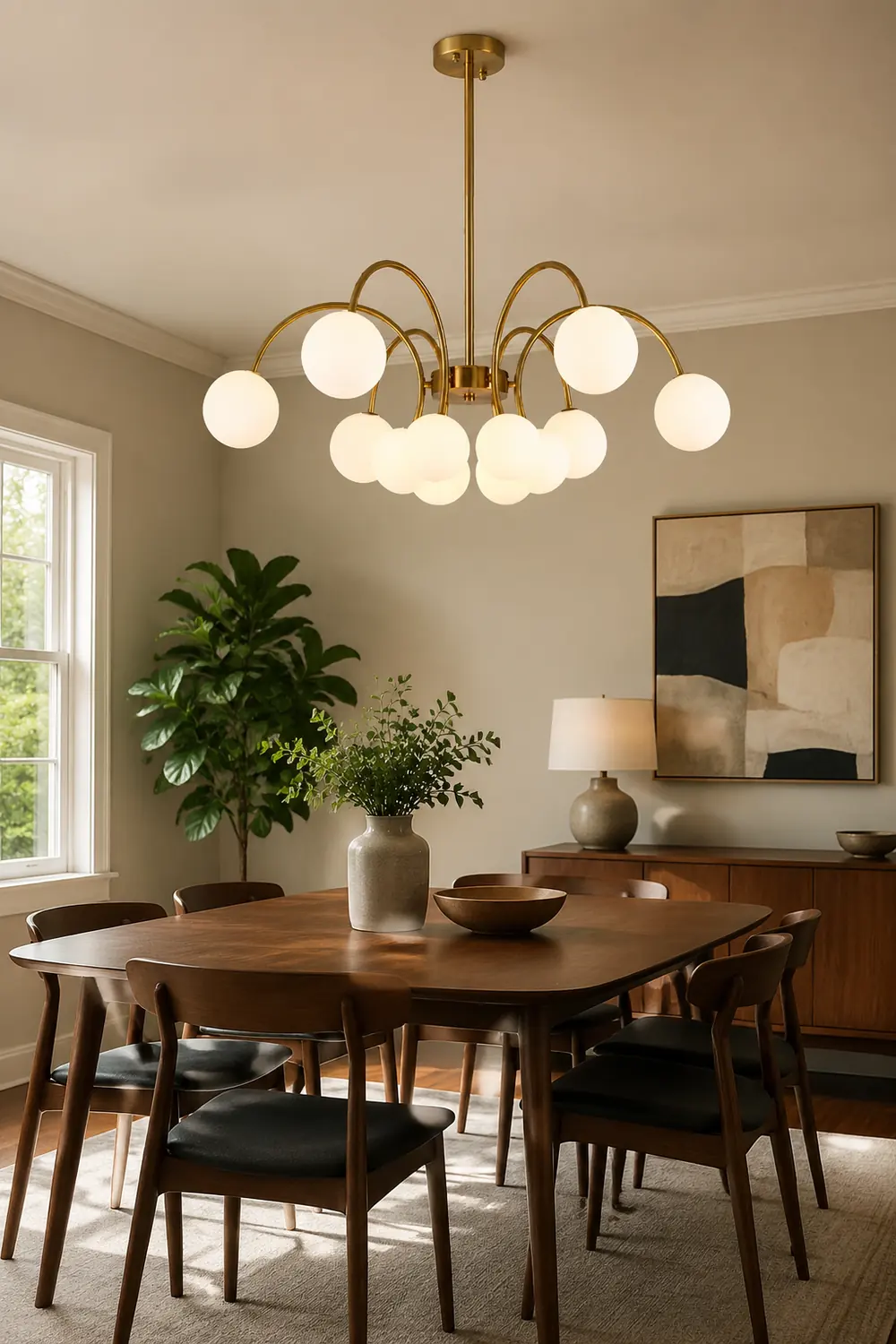 Modern Gold Sputnik Shape Chandelier - Lumpaz