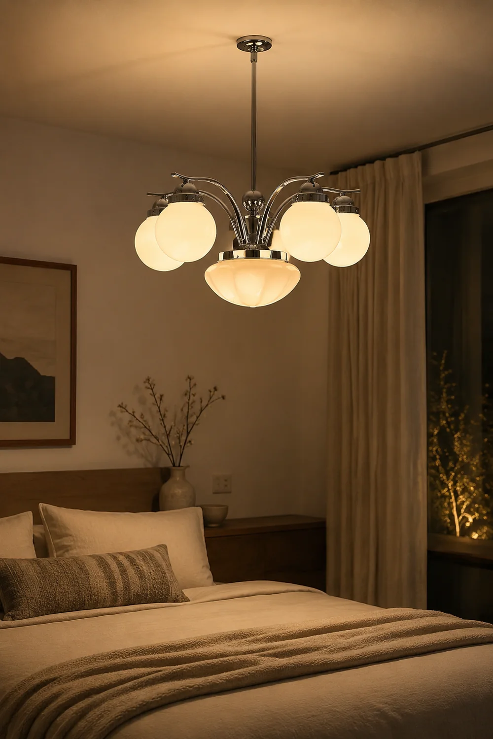 Vintage Ryttenberg Glass Chandelier - Lumpaz