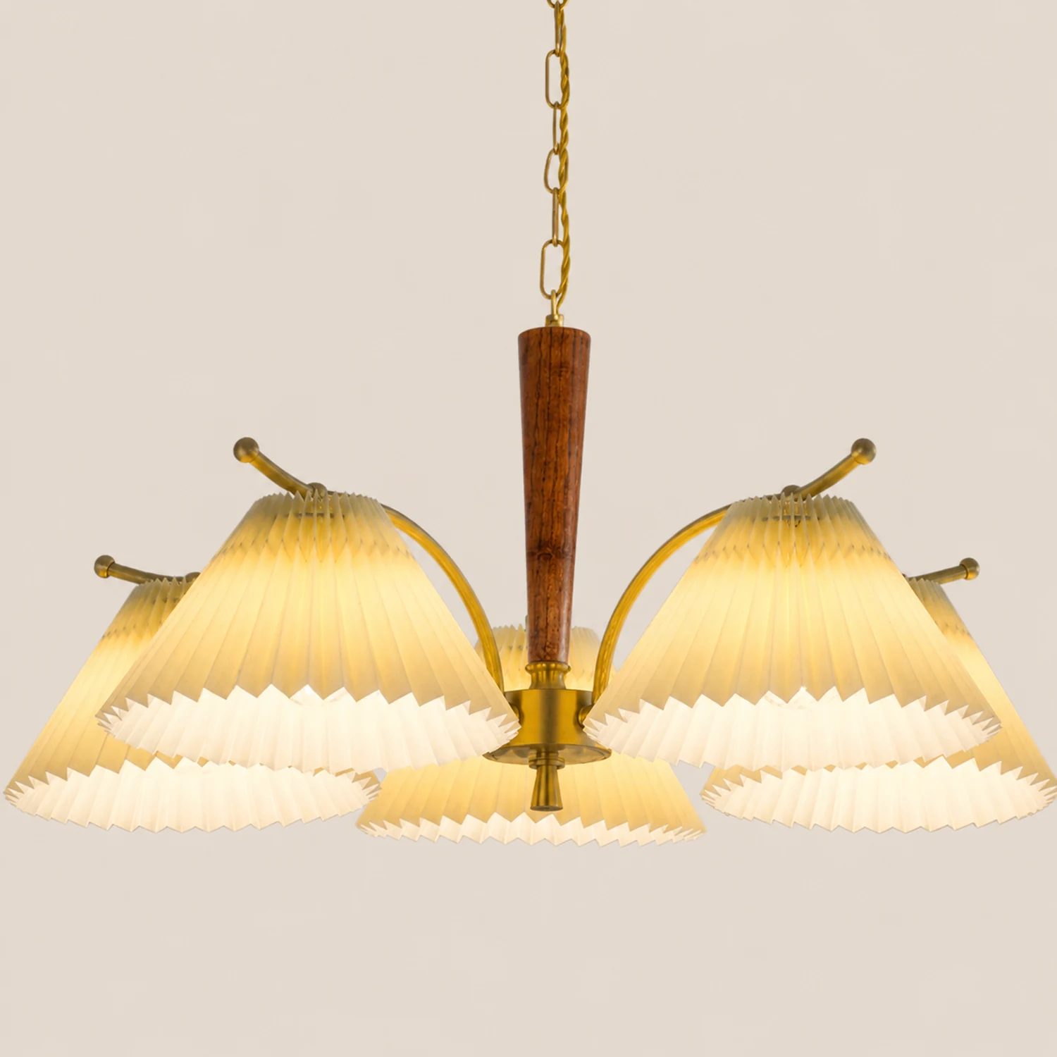 Decoration Pleated Lampshade Dining Room Chandelier Light - Lumpaz