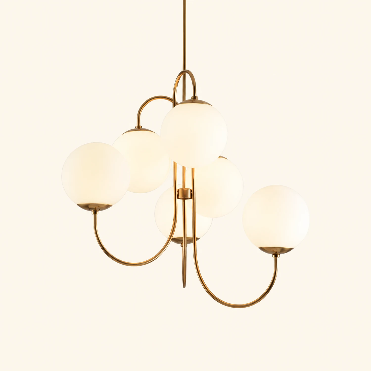 Metal Glass Vintage Chandelier - Lumpaz