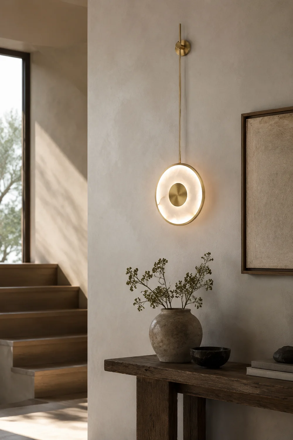 Round Marble Wall Lamp - Lumpaz
