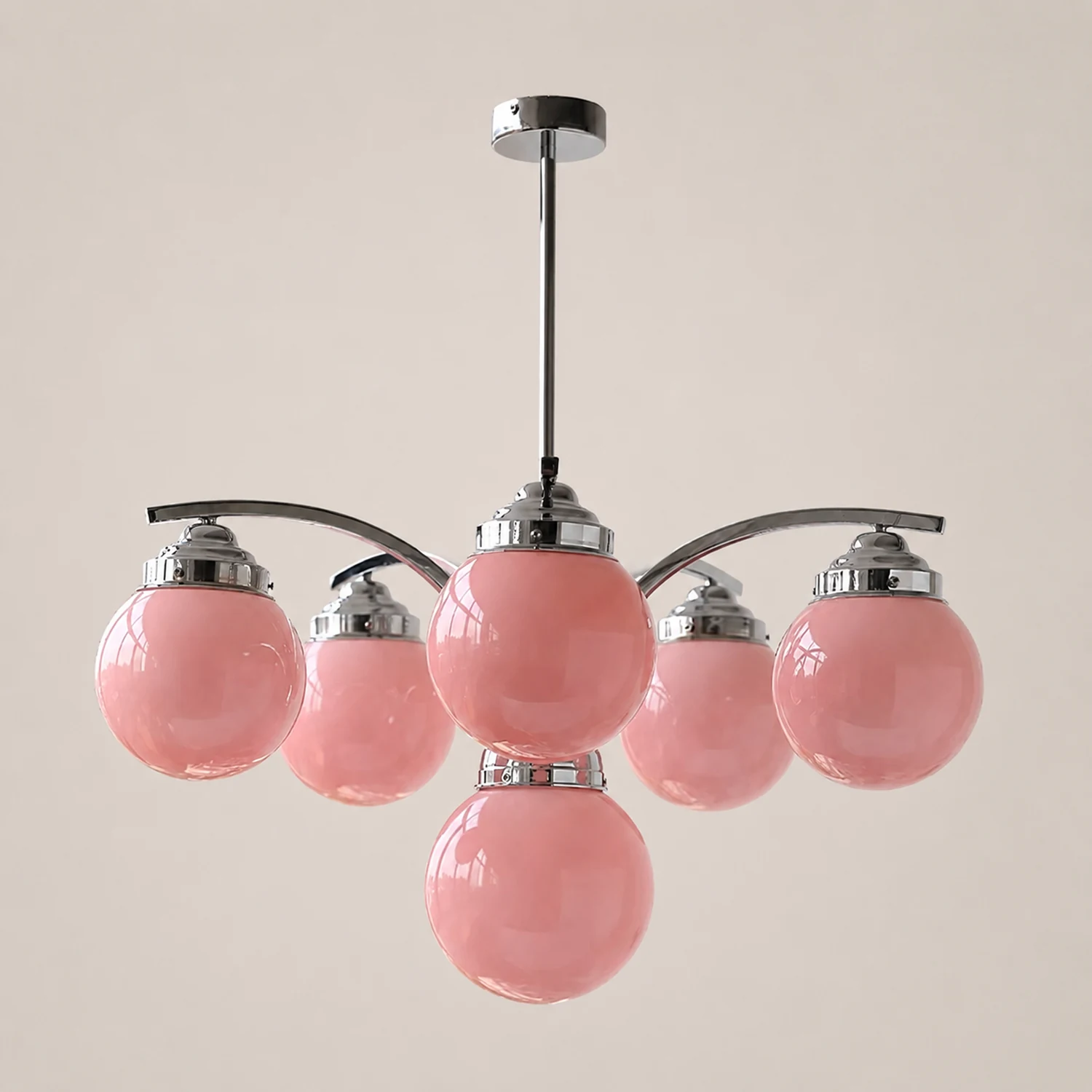 Retro Salamanca Round Glass Chandelier Lights - Lumpaz