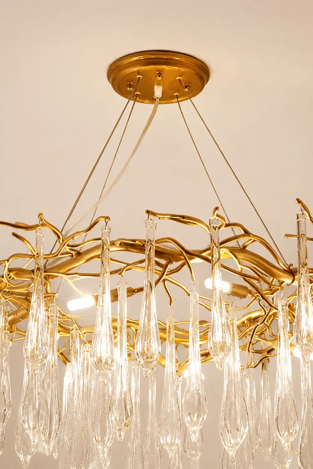 Modern Glass Teardrop Tiered Chandelier - Lumpaz