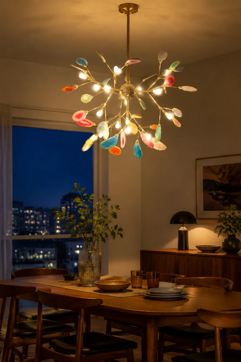 Nordic Creative Light Luxury Agate Stone Chandelier - Lumpaz