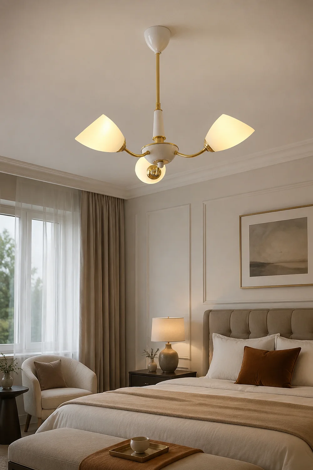 Medieval Modern Simple Black Bedroom Chandelier - Lumpaz