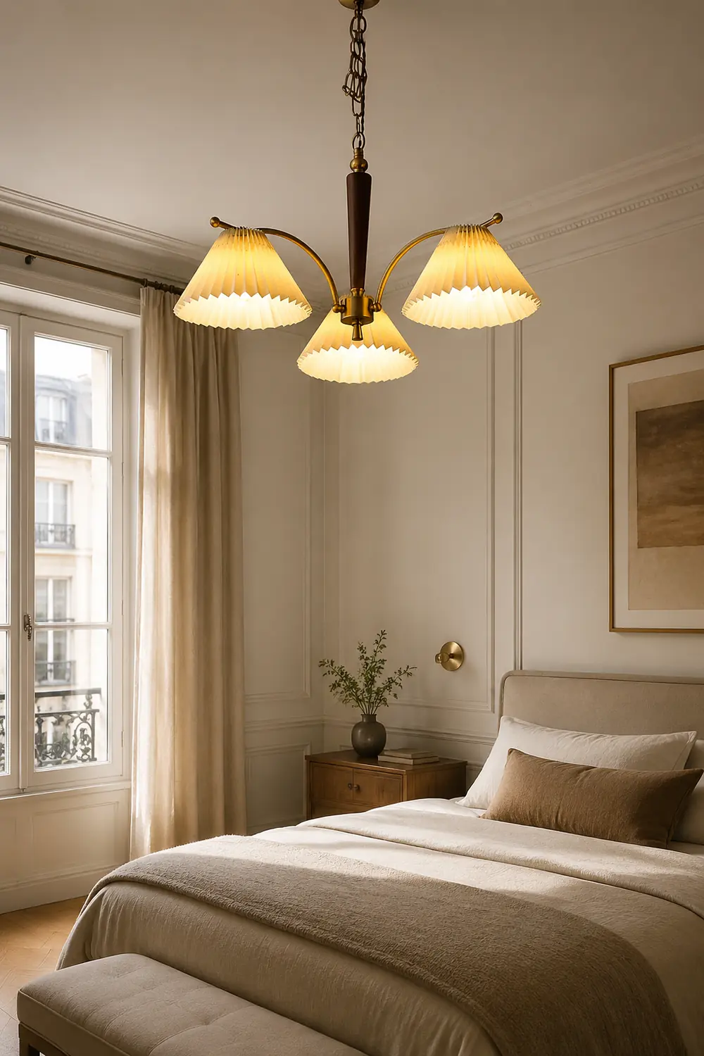 Decoration Pleated Lampshade Dining Room Chandelier Light - Lumpaz