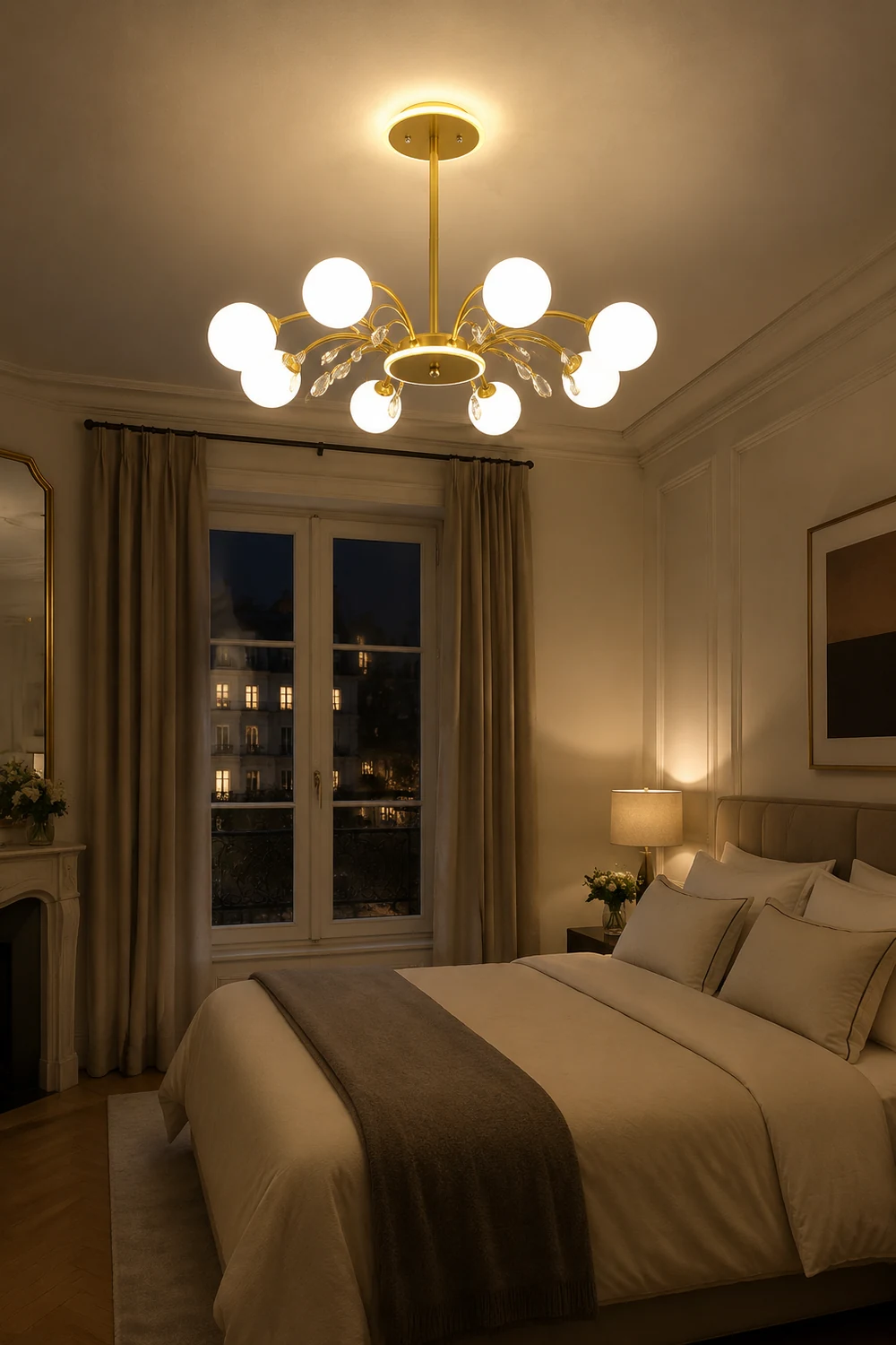 Luxurious Gold Glass Raindrop Chandeliers - Lumpaz