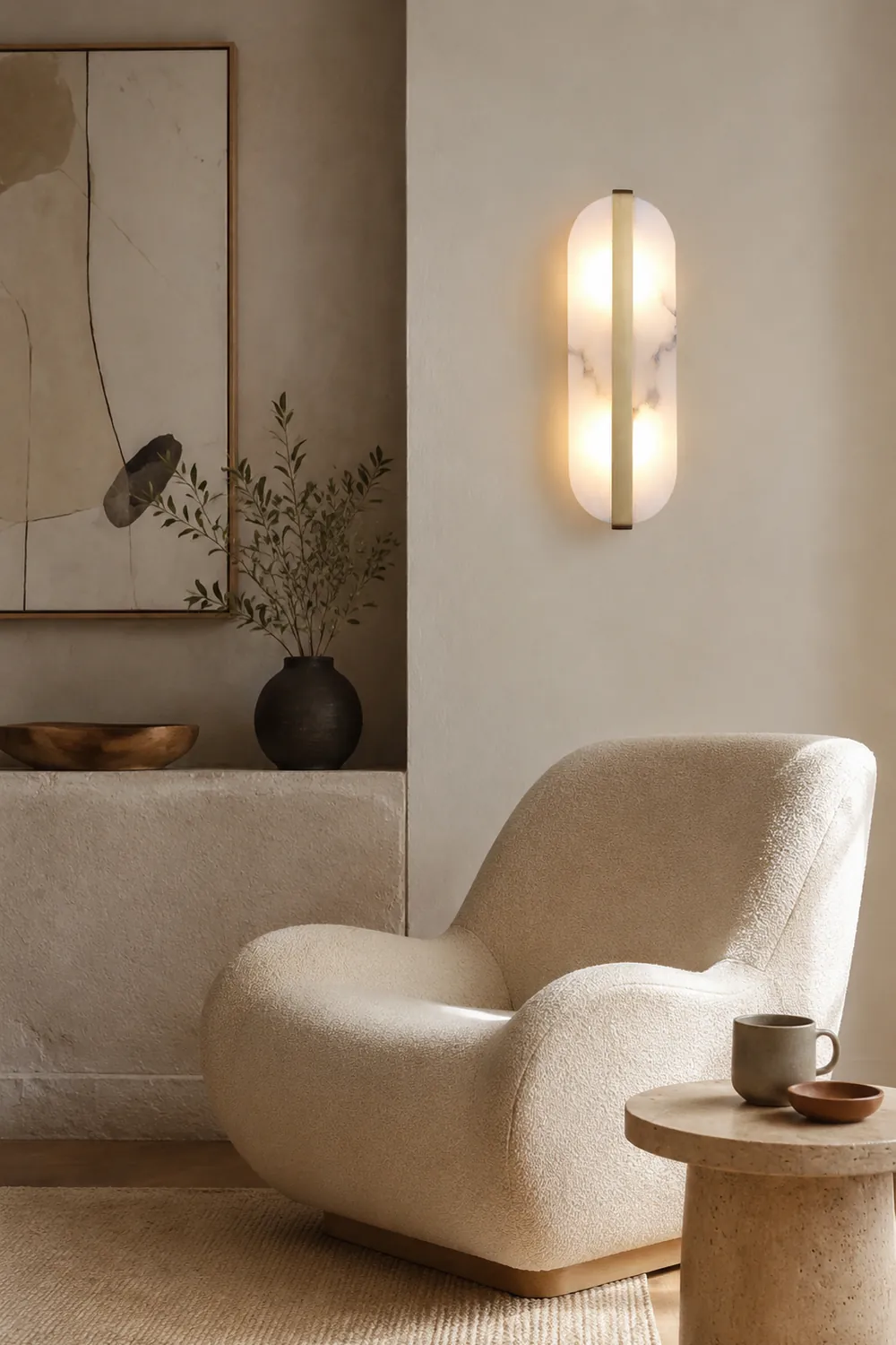 Stone Wall Alabaster LED Sconce - Lumpaz