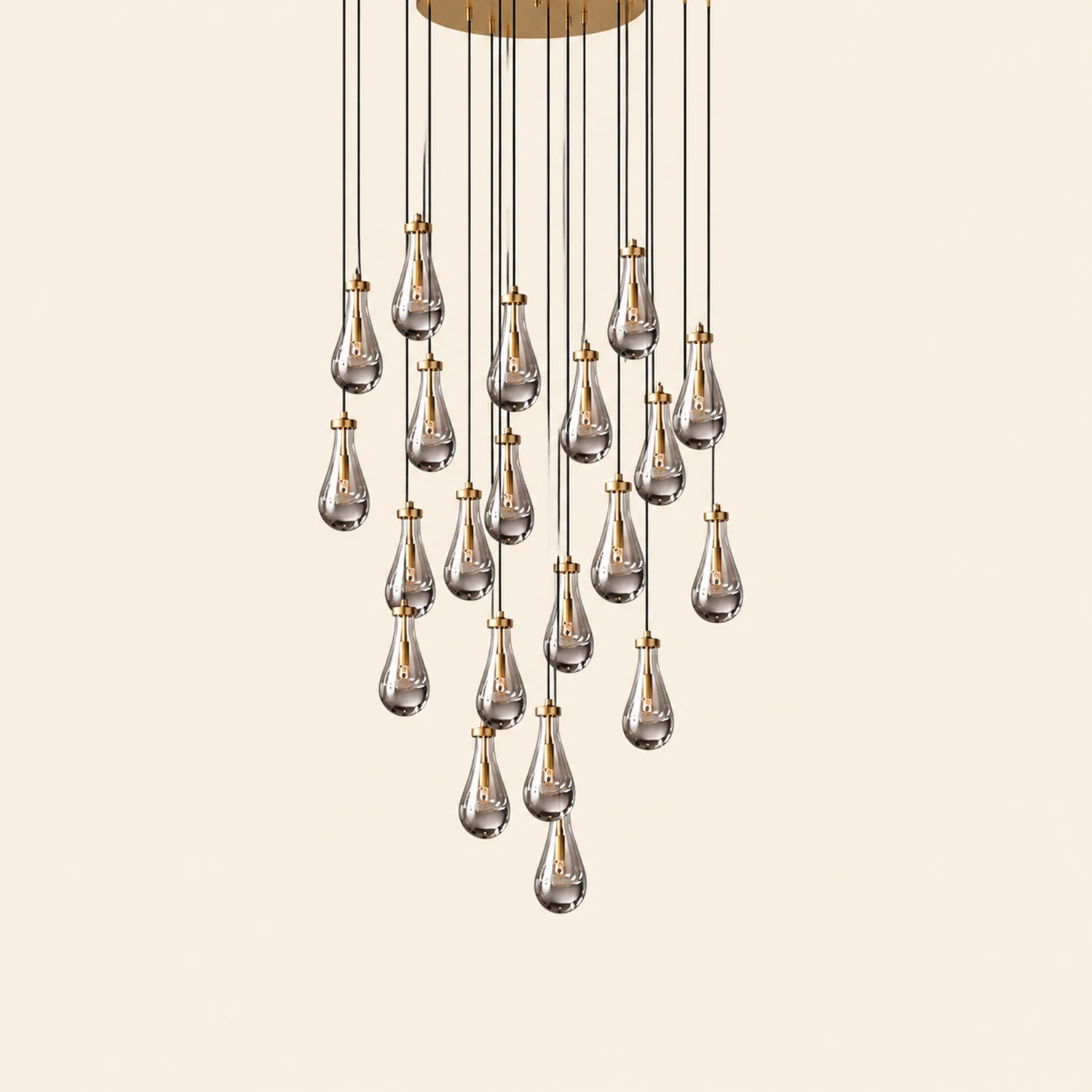 Modern Art Deco Raindrop Chandelier - Lumpaz