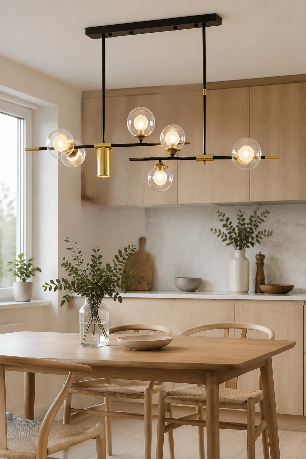 Brass Contemporary LED Chandelier Sputnik Chandelier 7-Light - Lumpaz