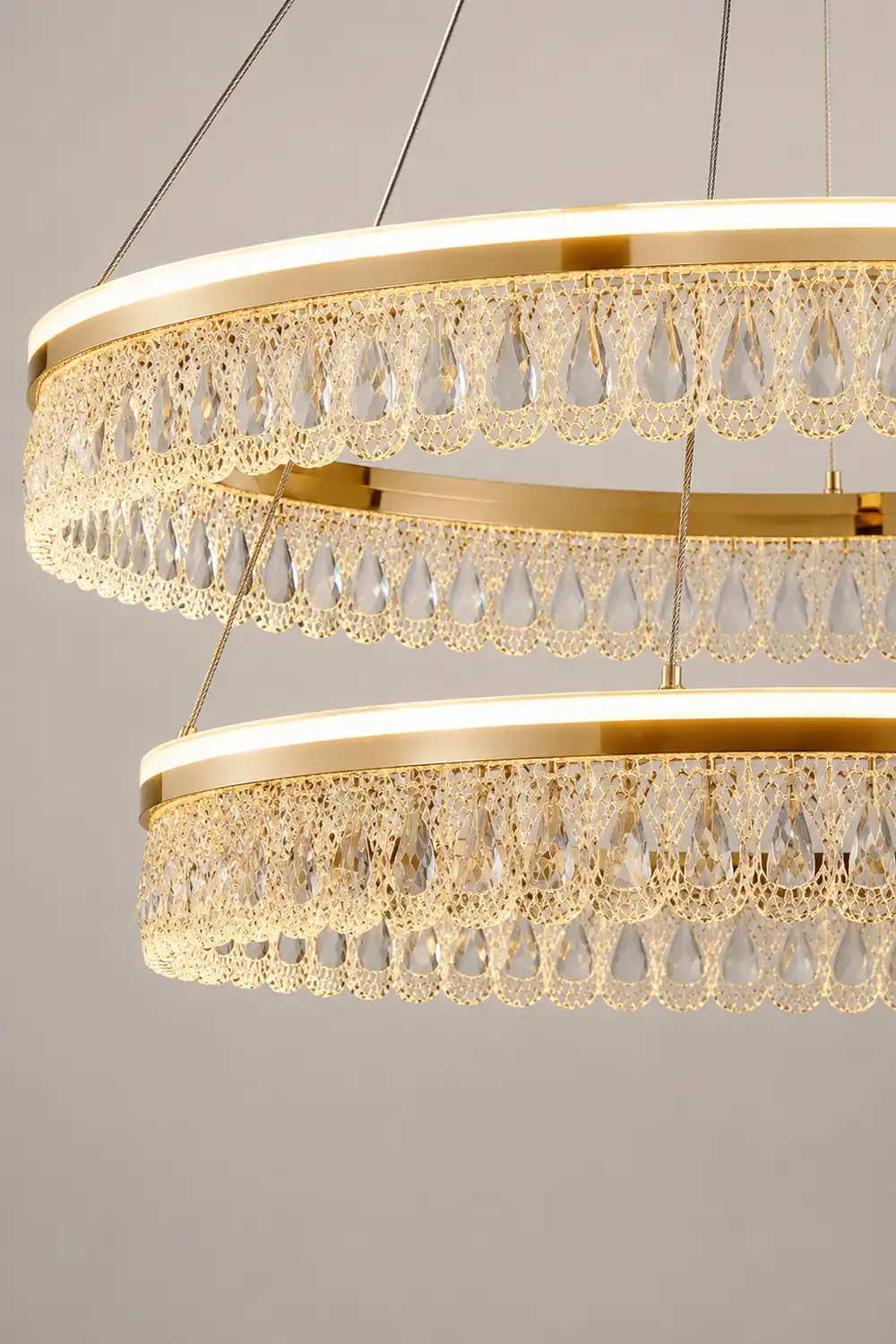 Luxury Large Crystal Ring Chandelier - Lumpaz