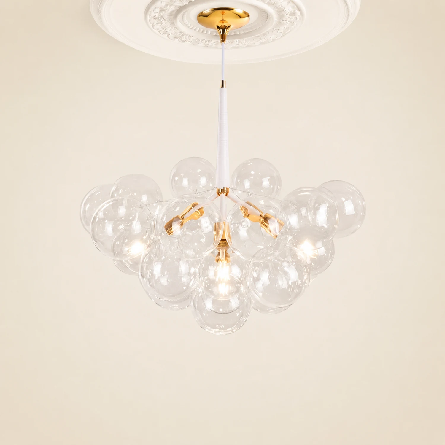 Large Glass Bubble Chandelier for Living Room - Lumpaz