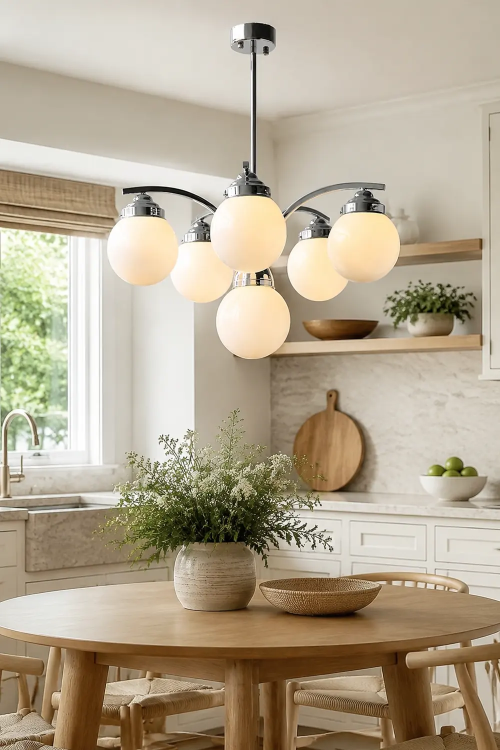 Retro Salamanca Round Glass Chandelier Lights - Lumpaz