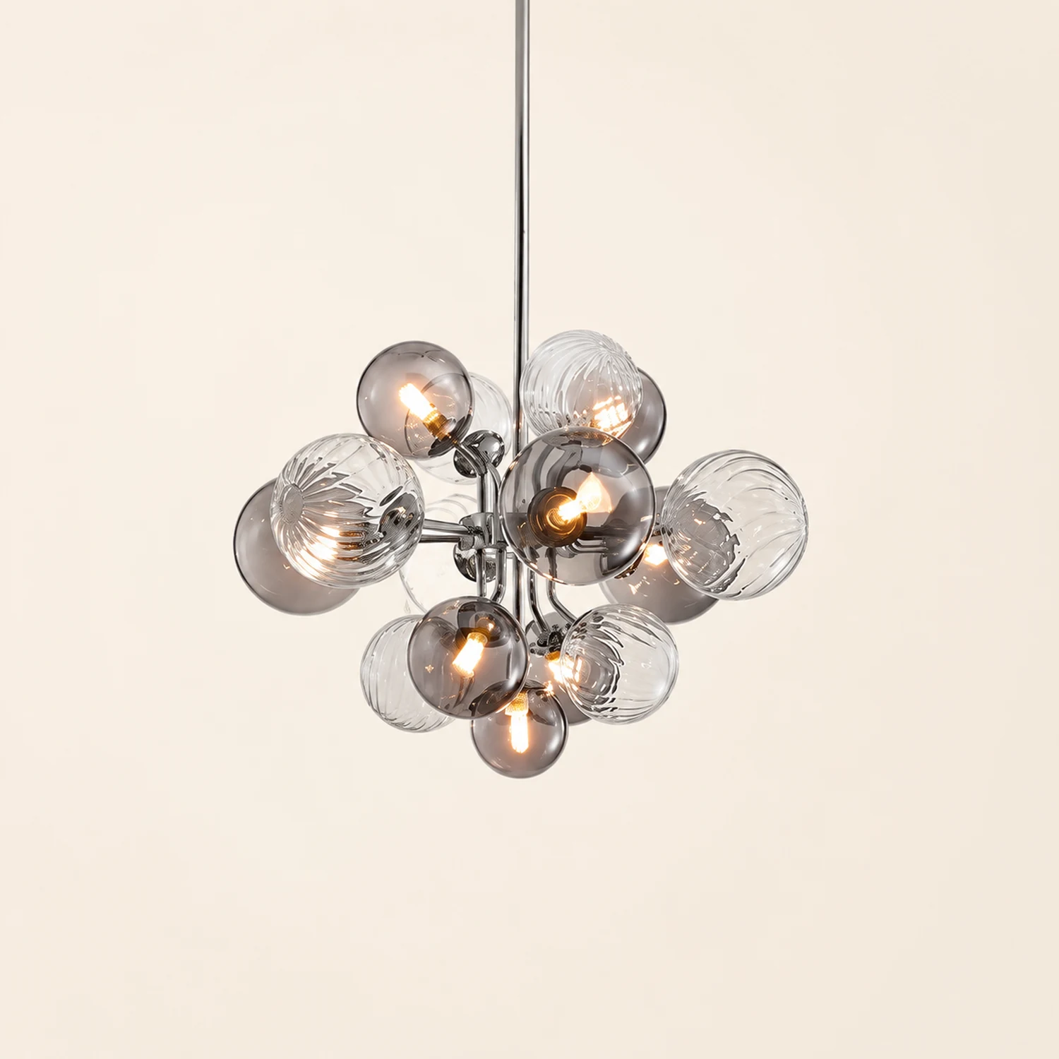 Contemporary Designer Cluster Bubble Glass Chandelier - Lumpaz
