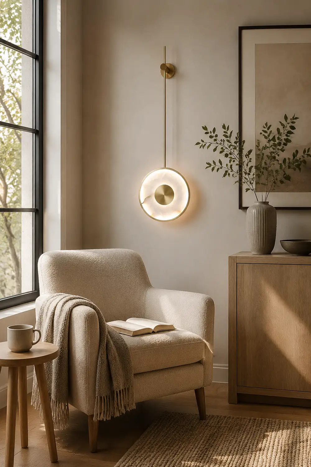Round Marble Wall Lamp - Lumpaz