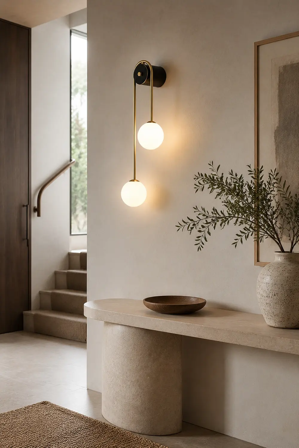 Brass Arc Wall Light - Lumpaz