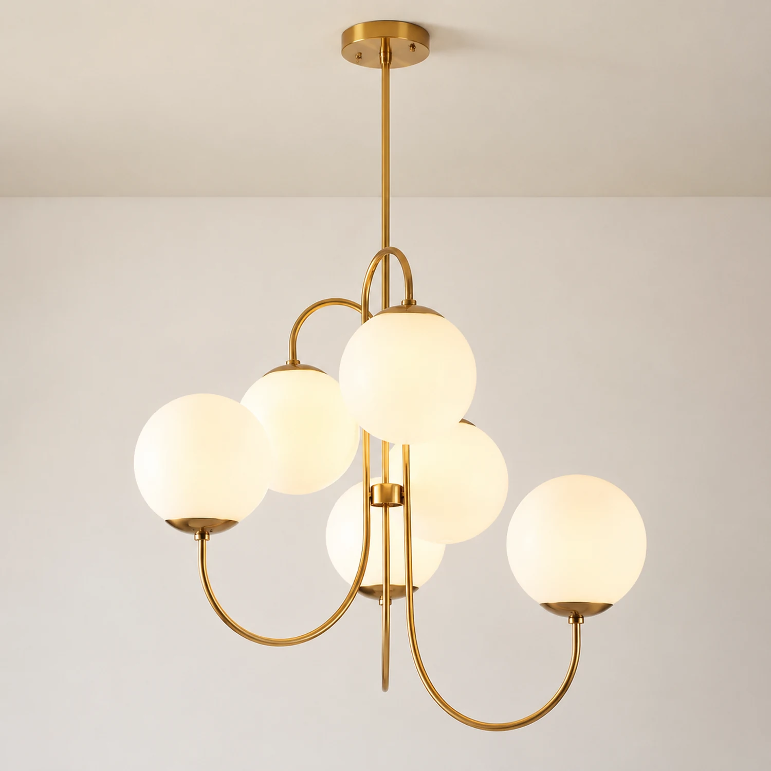 Metal Glass Vintage Chandelier - Lumpaz