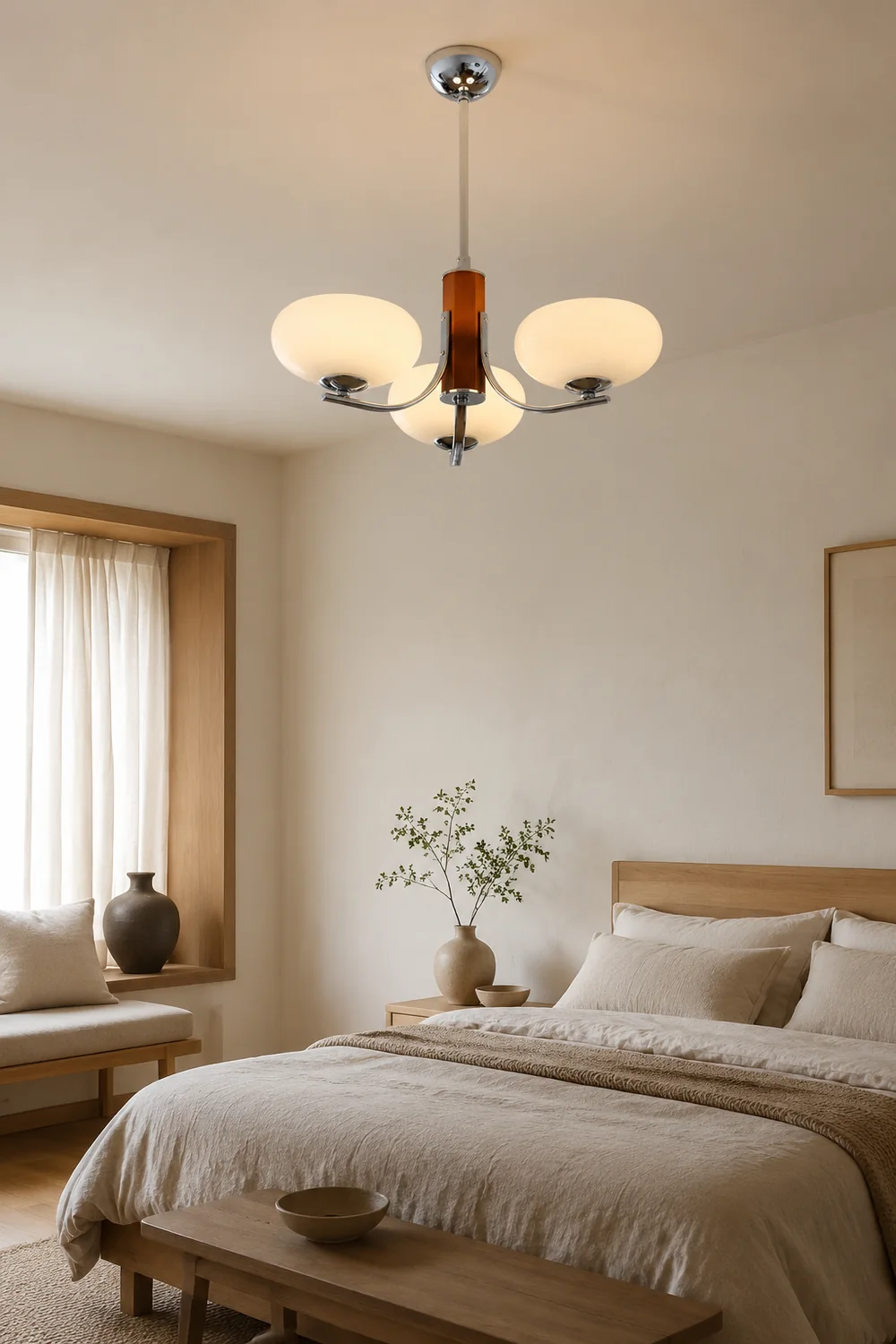 Medieval Bauhaus Solid Wood Chandelier - Lumpaz