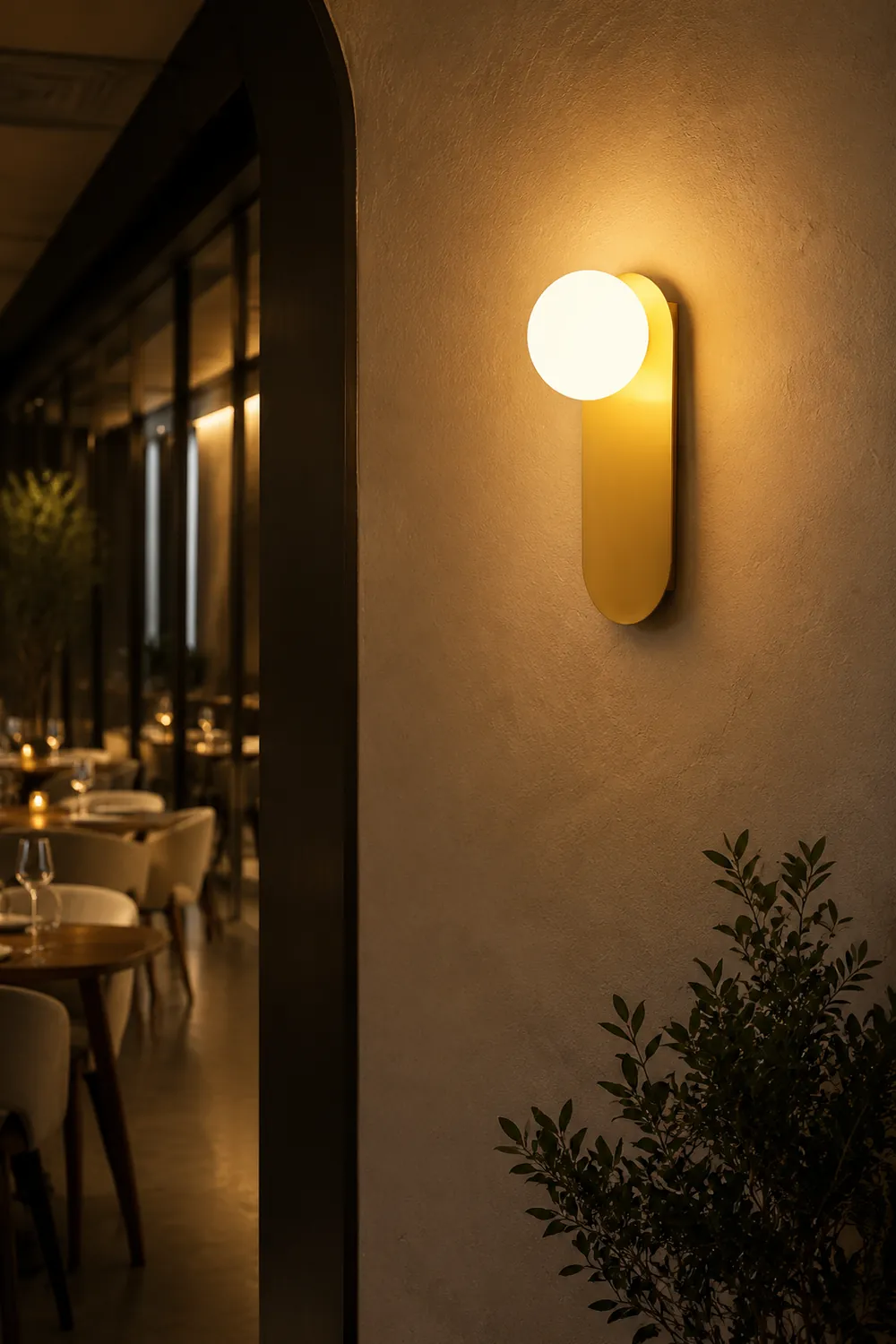 Flat Base Globe Sconce - Lumpaz