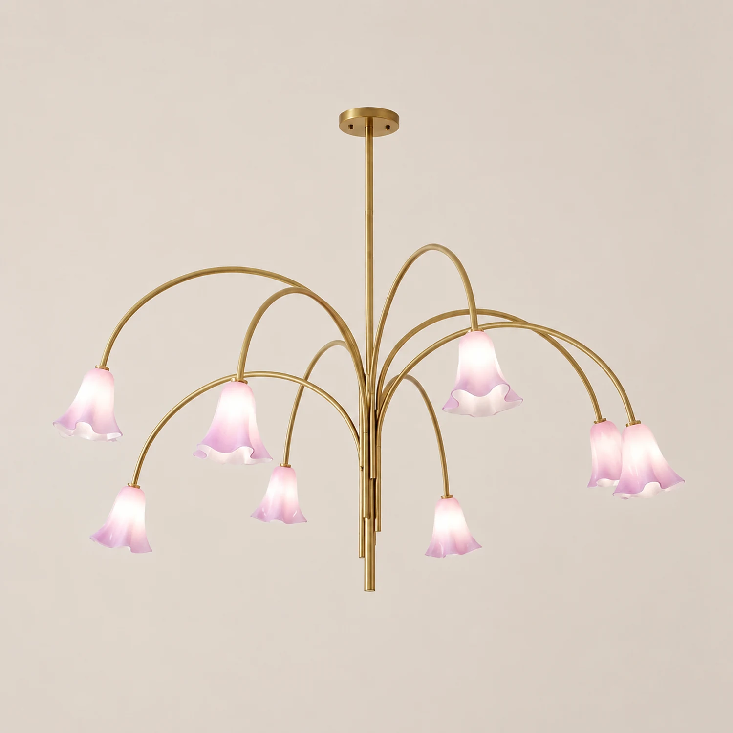 French Vintage Glass Flower Bedroom Chandelier Bauhaus Chandeliers - Lumpaz