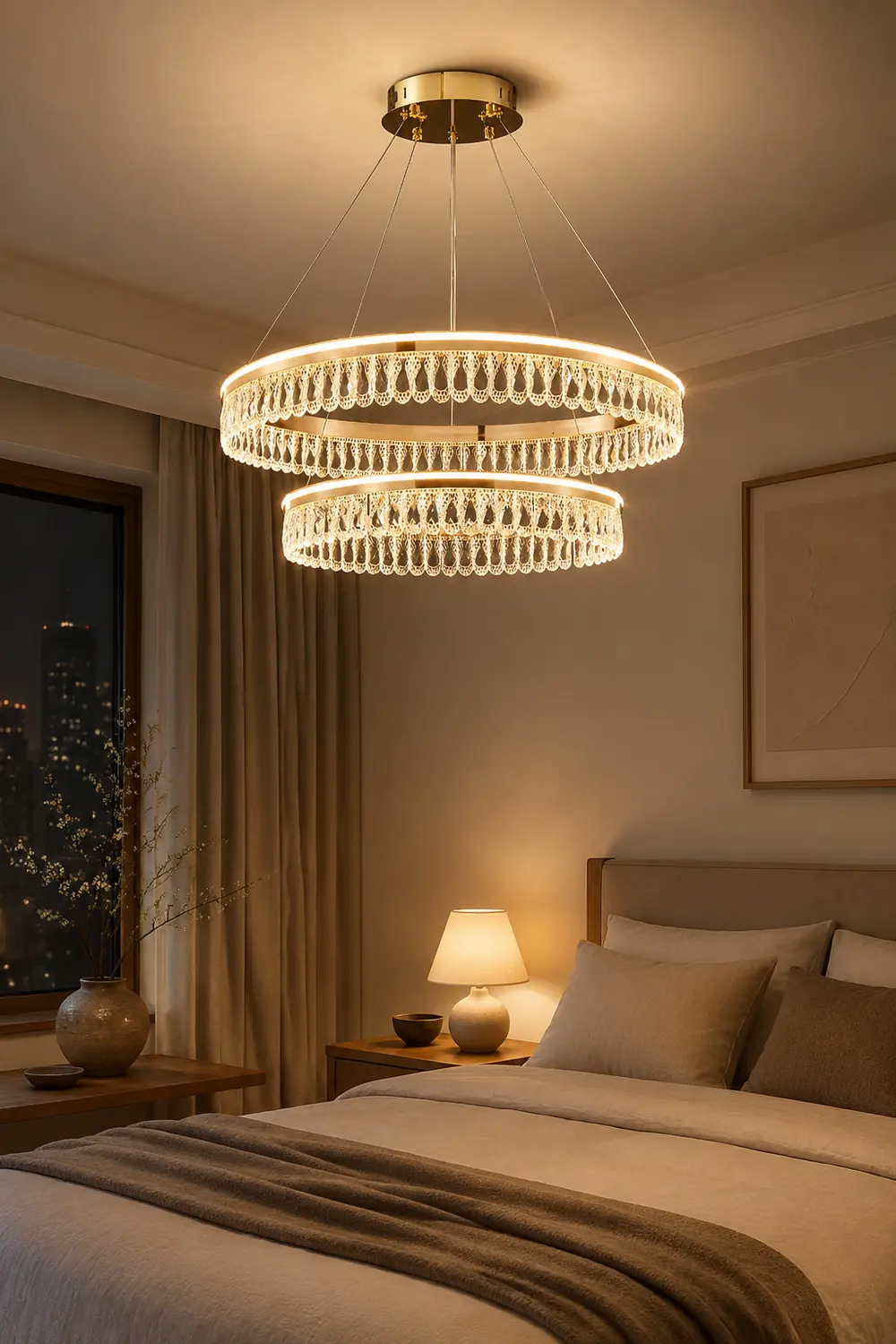 Luxury Large Crystal Ring Chandelier - Lumpaz