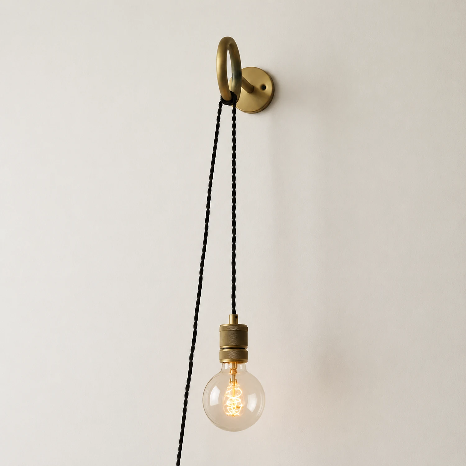 Loop Minimalist Wall Light With Wall Socket - Lumpaz