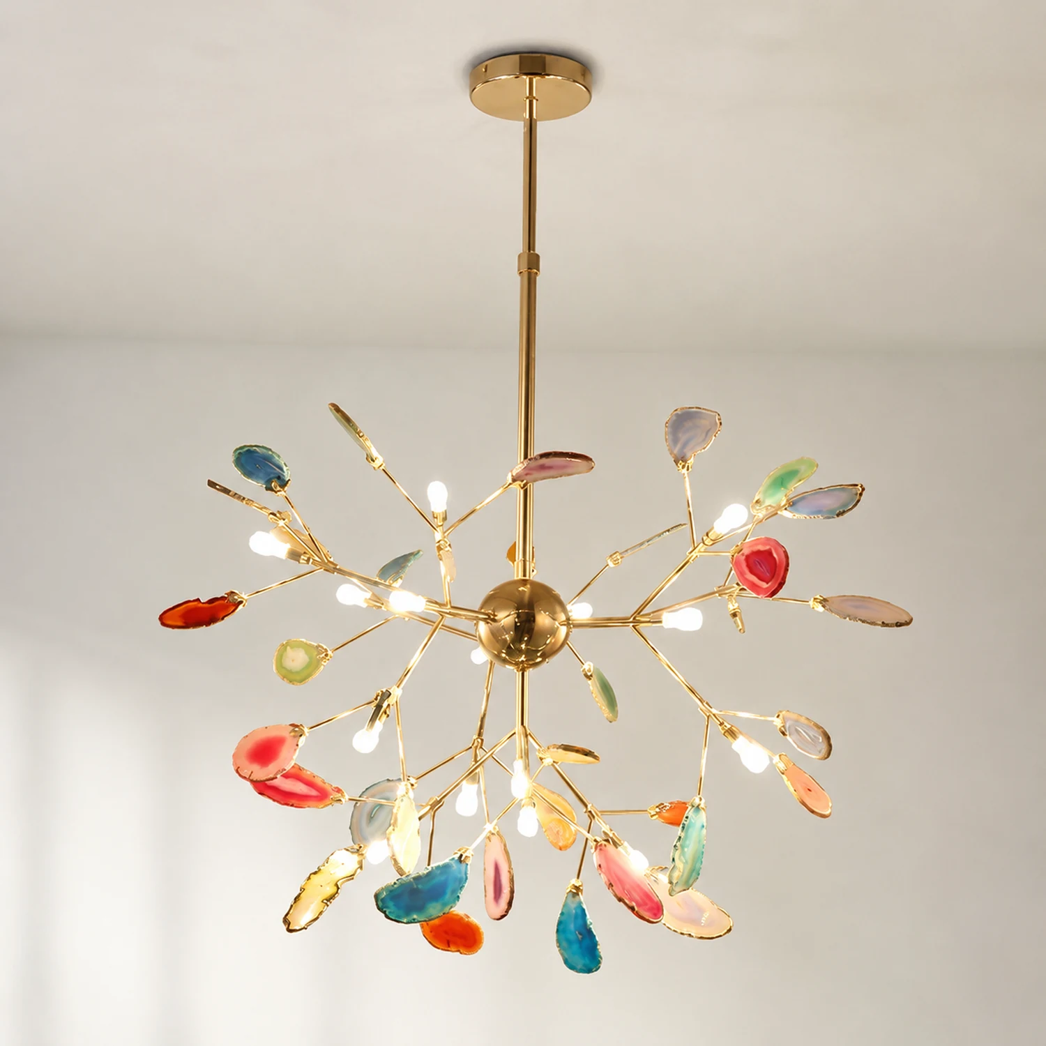 Nordic Creative Light Luxury Agate Stone Chandelier - Lumpaz
