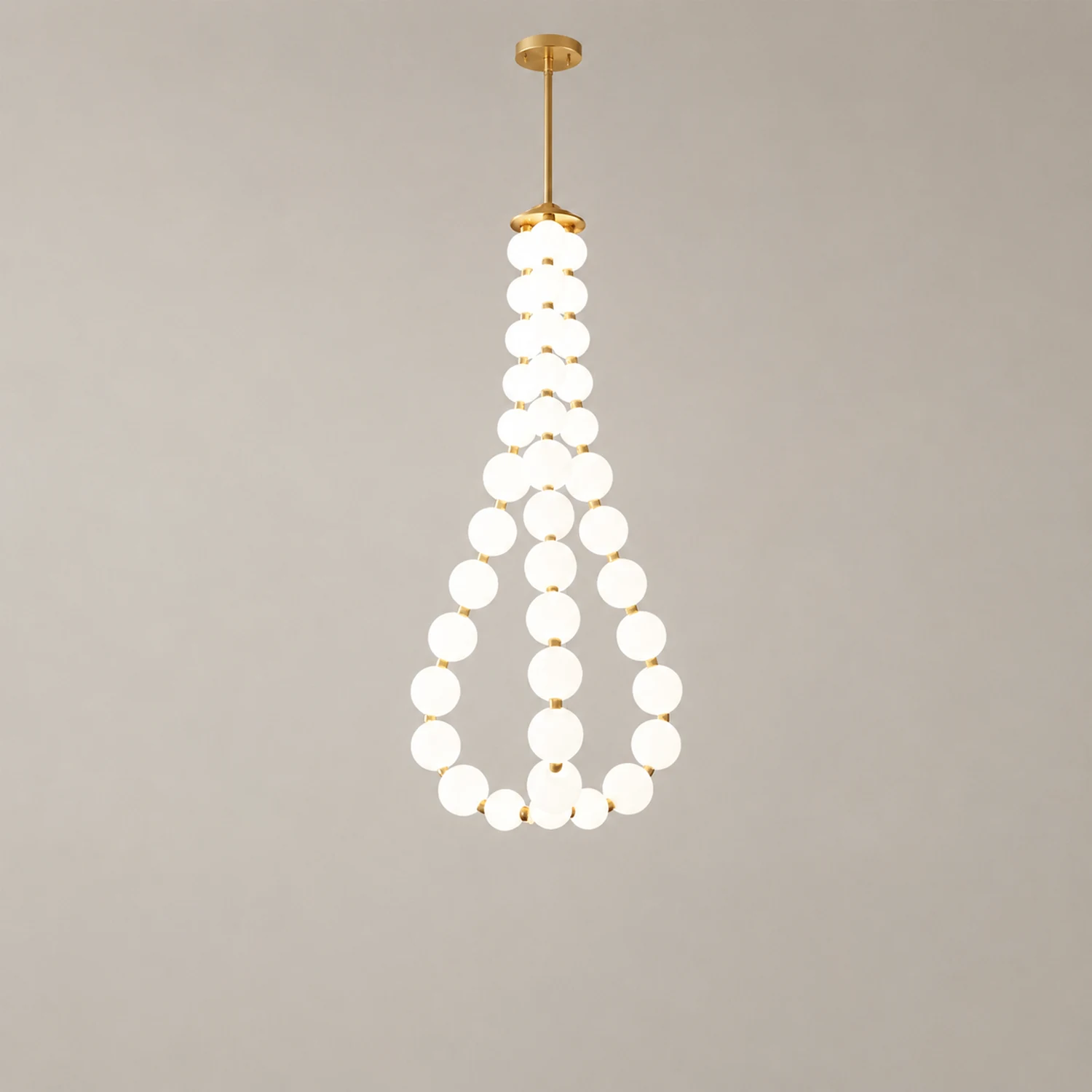 Art Deco White Bubble LED Chandelier For Staircase - Lumpaz