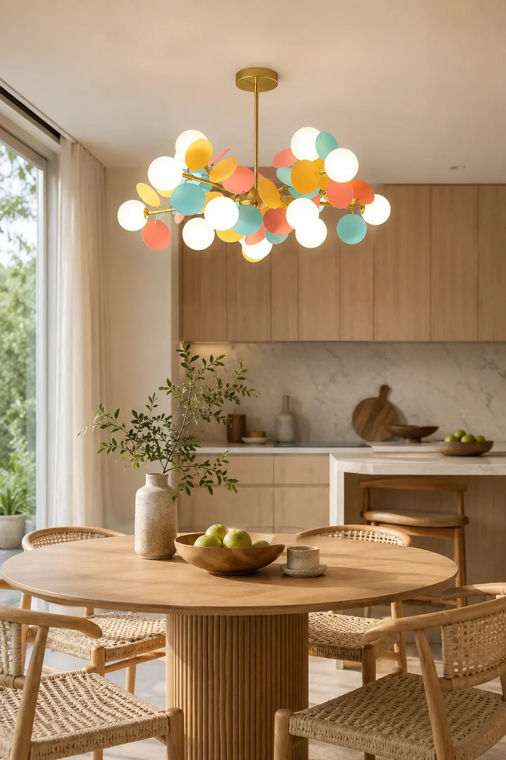 Nordic Multicolored Flower Branch Living Room Chandelier - Lumpaz
