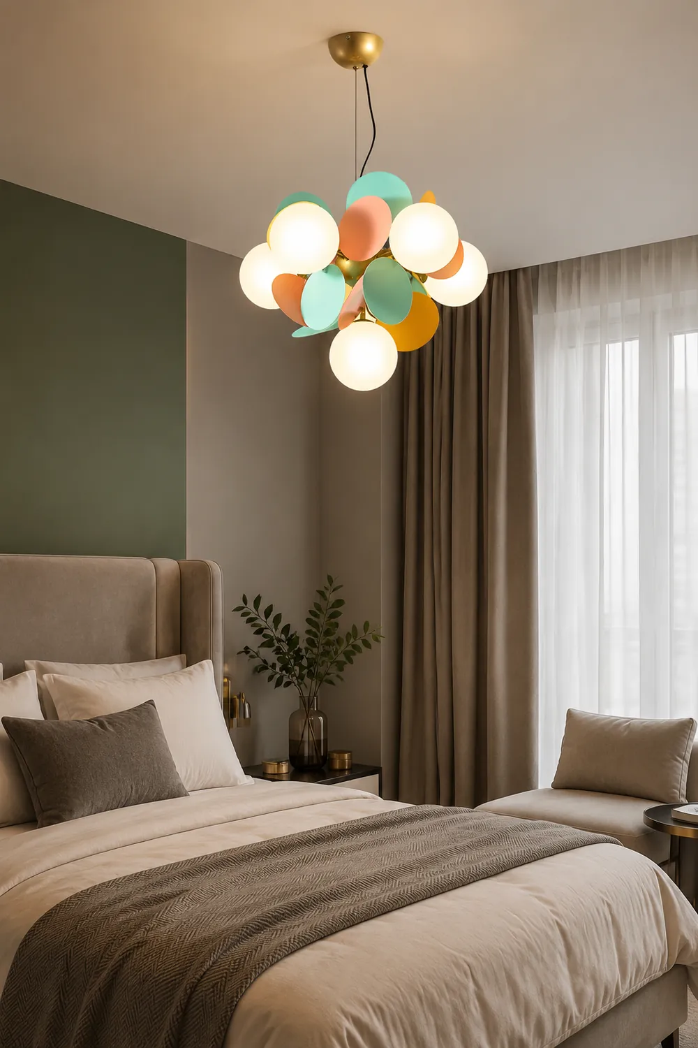 Modern Multicolored Flower-Branch Shaped Ceiling Chandelier Light - Lumpaz