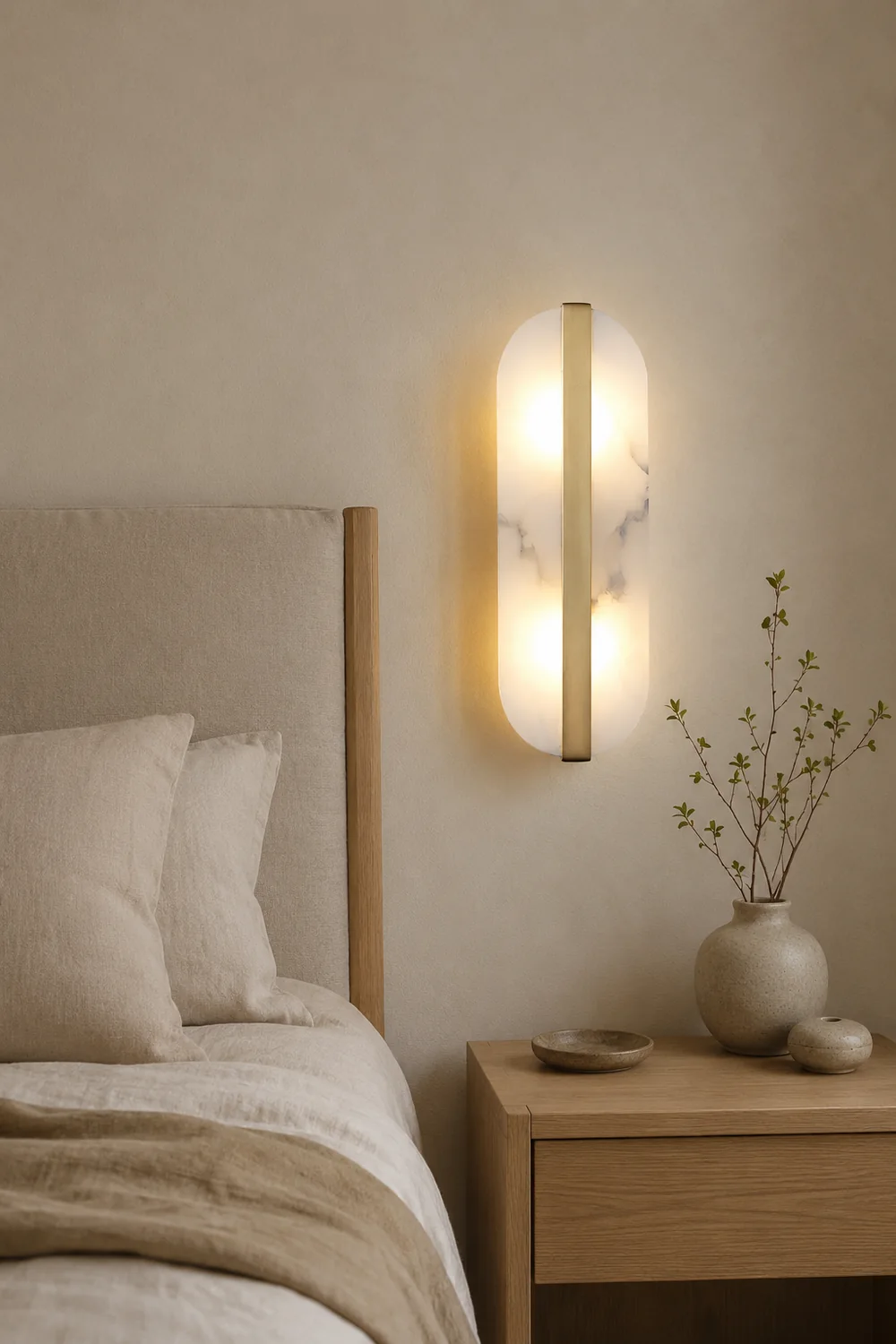 Stone Wall Alabaster LED Sconce - Lumpaz