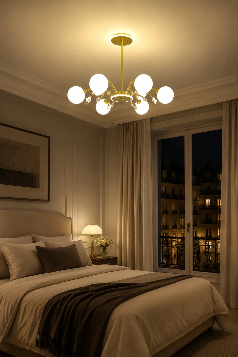 Luxurious Gold Glass Raindrop Chandeliers - Lumpaz
