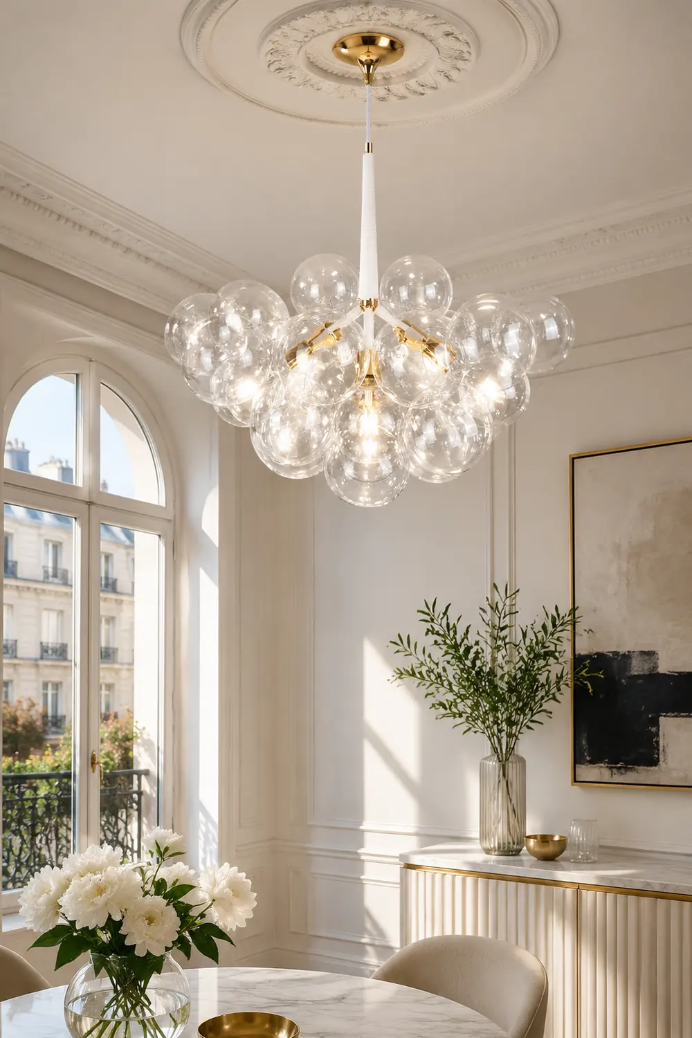 Large Glass Bubble Chandelier for Living Room - Lumpaz