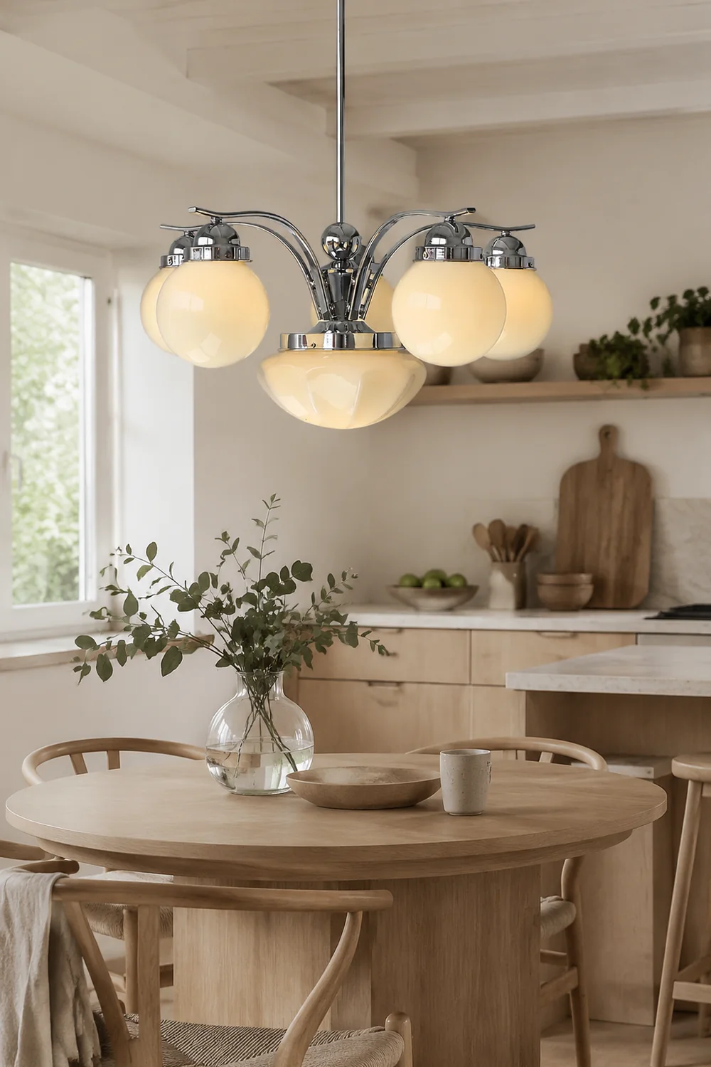 Vintage Ryttenberg Glass Chandelier - Lumpaz