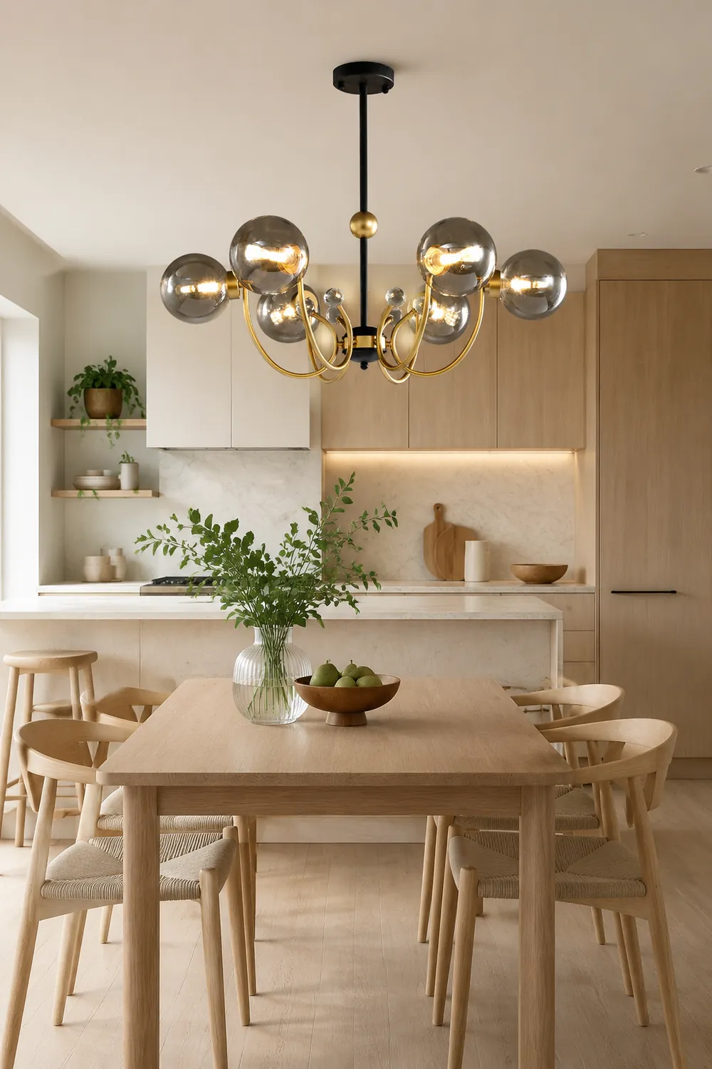 Black Adjustable Sputnik Chandeliers - Lumpaz