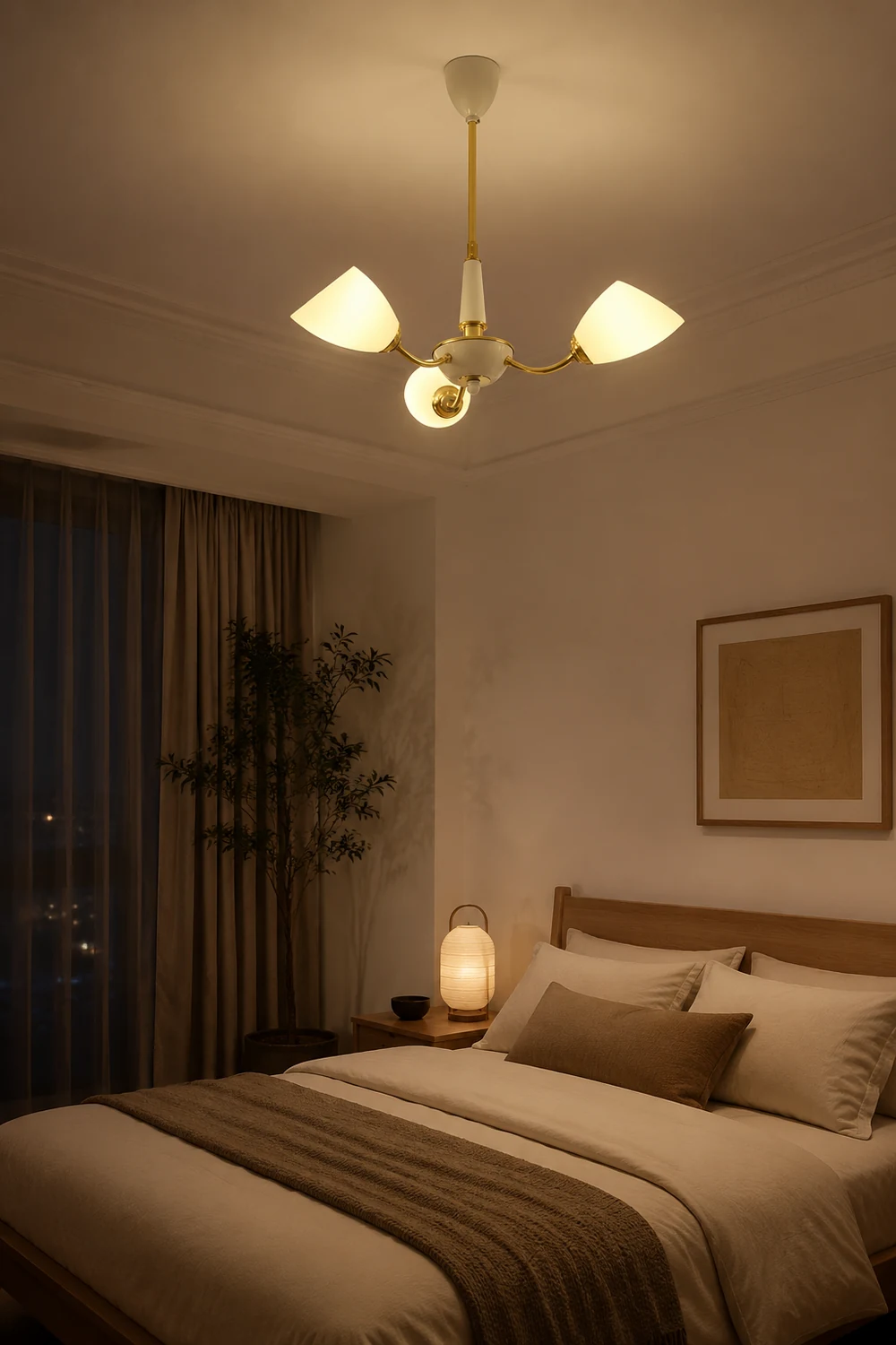 Medieval Modern Simple Black Bedroom Chandelier - Lumpaz