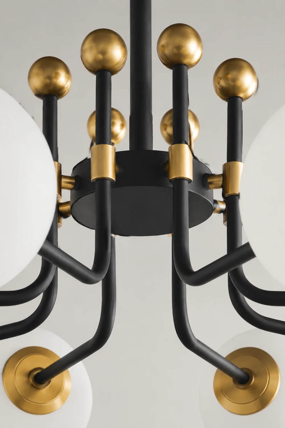 Black Gold Sputnik Chandelier Modern Pendant Light - Lumpaz