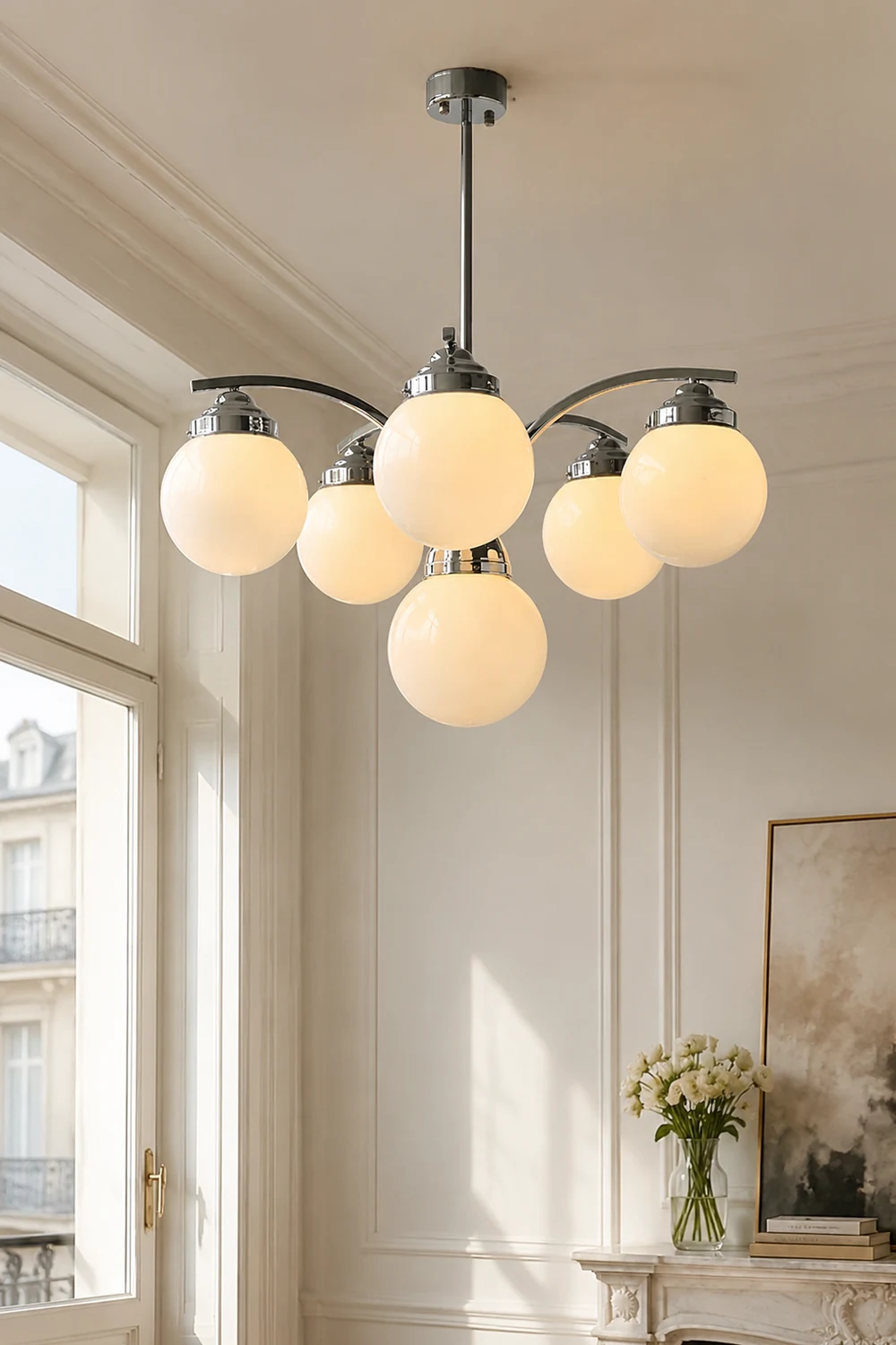 Retro Salamanca Round Glass Chandelier Lights - Lumpaz
