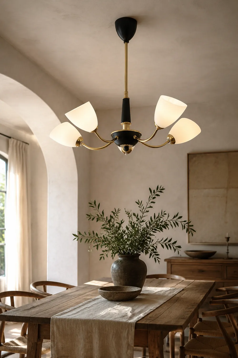 Medieval Modern Simple Black Bedroom Chandelier - Lumpaz