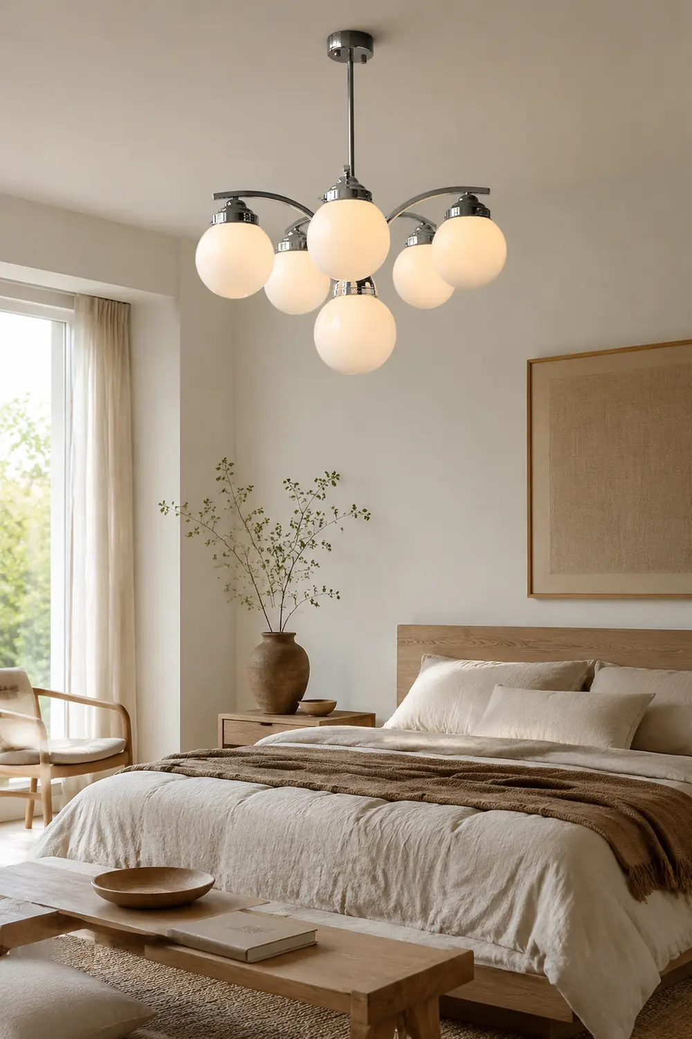 Retro Salamanca Round Glass Chandelier Lights - Lumpaz